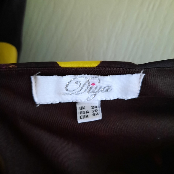 Bird and Polka Dot Print Plus Size Dress by Diya NWOT - Picture 11 of 13